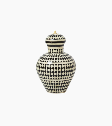 Vellor Vase - Black Bone Inlay