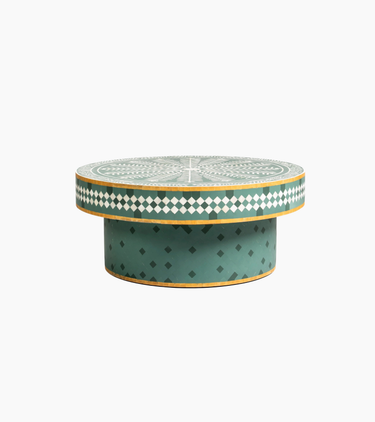 Astra Coffee Table - Green Bone Inlay