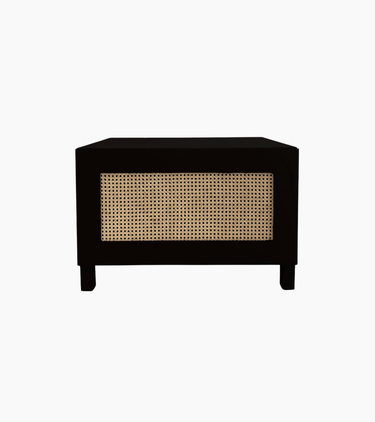 Cane Drawer Side Table