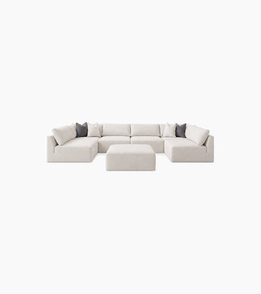 Ashley 6-Piece U-Shape Sofa with Ottoman
