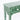 Green mother of pearl inlay console with curved fully inlaid base, handcrafted with seamless iridescent detailing.
