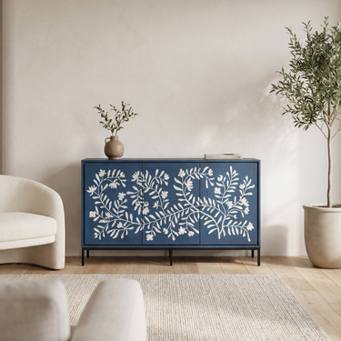 Luna Cabinet - Blue Mother of Pearl Inlay